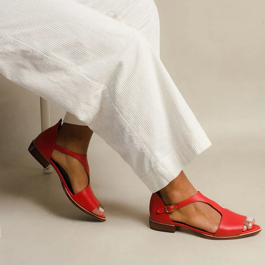 OPEN-TOE FLAT SANDAL